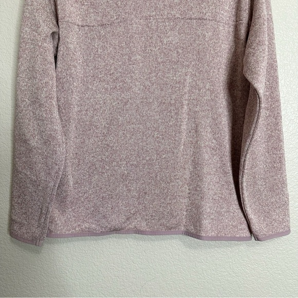 Eddie Bauer Women's Pink Heathered Fleece Snap Front Pullover Sweater, Sz Large - Picture 11 of 13